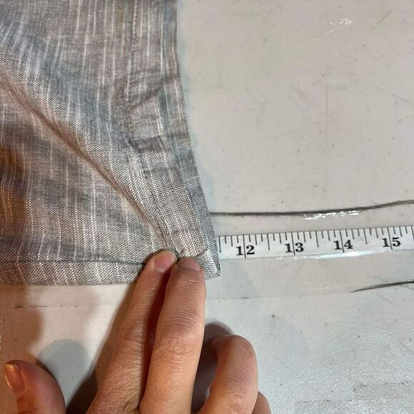 Modern amusement men’s flat front shorts Heathered gray small chino 100% cotton - Picture 7 of 9